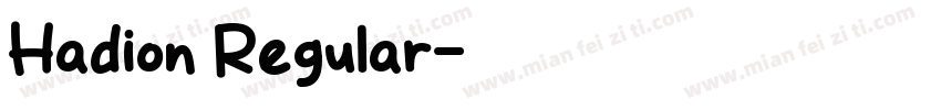 Hadion Regular字体转换